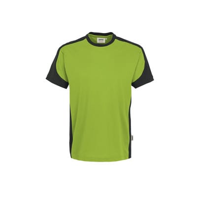 T-Shirt Contrast Mikralinar® 290, kiwi/anthrazit, Größe 3XL