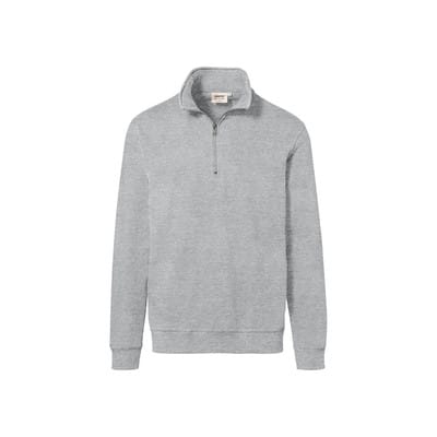 Zip-Sweatshirt Premium 451, ash meliert, Größe XL