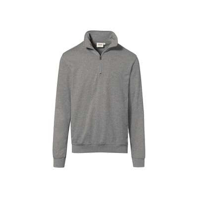 Zip-Sweatshirt Premium 451, grau meliert, Größe 5XL