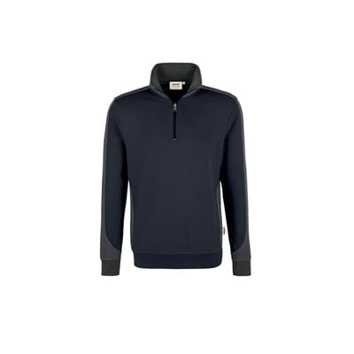 Zip-Sweatshirt Contrast Mikralinar® 476, tinte/anthrazit, Größe XL