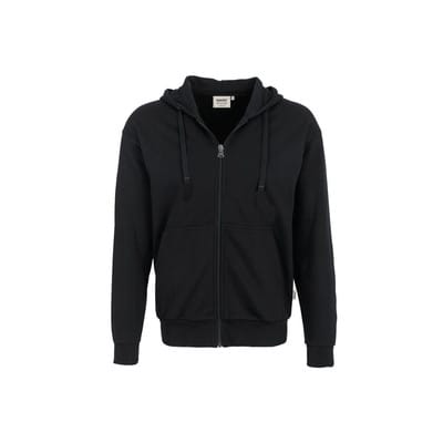 Kapuzen-Sweatjacke Premium 605, schwarz, Größe L