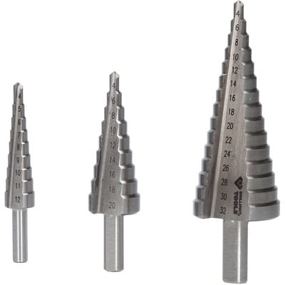 Stufenbohrer-Satz, 3-teilig, Ø 4 - 32 mm