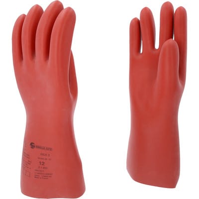 Elektriker-Schutzhandschuh mit mechanischen und thermischen Schutz, Größe 12, Klasse 2, rot
