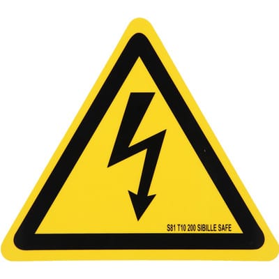 Warnschild-Hybrid-Blitz, Kunststoff, 200 mm