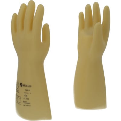 Elektriker-Schutzhandschuh mit Schutzisolierung, Größe 10, Klasse 0, weiß