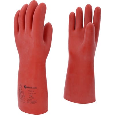 Elektriker-Schutzhandschuh mit mechanischen und thermischen Schutz, Größe 12, Klasse 4, rot