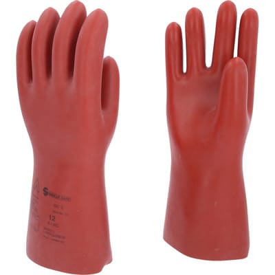 Elektriker-Schutzhandschuh mit mechanischem Schutz, Größe 12, Klasse 3, rot
