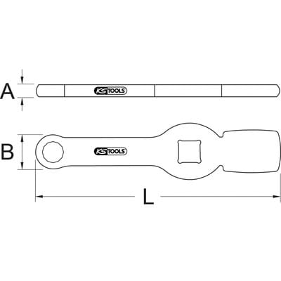 3/4" Schlag-Zwölfkant-Schlüssel mit 2 Schlagflächen, 19 mm
