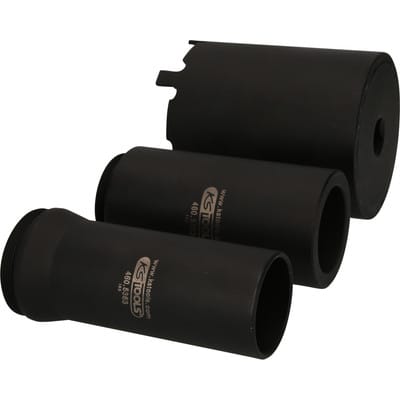 Nutmuttern-Schlüssel-Satz mit 2 Führungsrohren für MAN, Ø 102 mm, 3-teilig