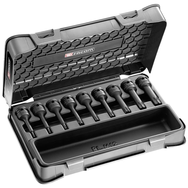 IMPACT-Einsatz 1/2" für Torx, Set 9-teilig