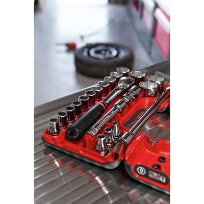 Steckschlüssel-Set 3/8" D-Box 6-Kant