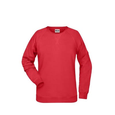 Damen Raglan Sweatshirt 8021, rot, Größe 3XL