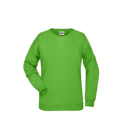Damen Raglan Sweatshirt 8021, lime-grün, Größe S