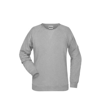 Damen Raglan Sweatshirt 8021, grau heather, Größe XXL