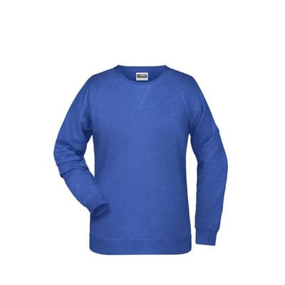 Damen Raglan Sweatshirt 8021, königs-blau heather, Größe XXL