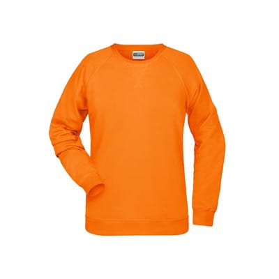 Damen Raglan Sweatshirt 8021, orange, Größe XS