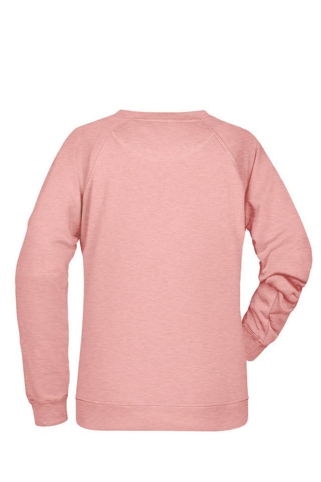 Damen Raglan Sweatshirt 8021, rosa-melange, Größe XL
