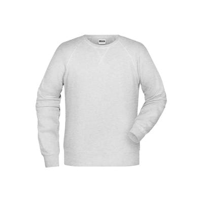 Herren Raglan Sweatshirt 8022, asch-grau, Größe S