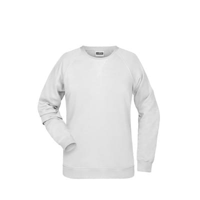 Damen Raglan Sweatshirt 8021, weiß, Größe XS