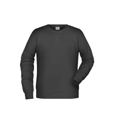 Herren Raglan Sweatshirt 8022, schwarz, Größe S