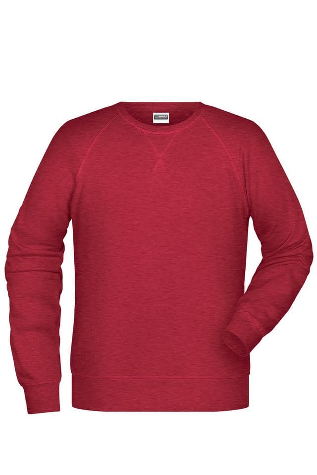 Herren Raglan Sweatshirt 8022, rosa-melange, Größe L