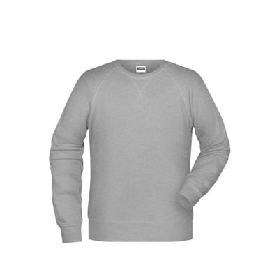 Herren Raglan Sweatshirt 8022, grau heather, Größe 3XL