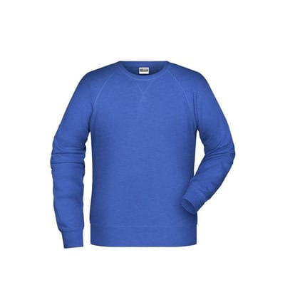 Herren Raglan Sweatshirt 8022, königs-blau heather, Größe S