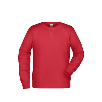 Herren Raglan Sweatshirt 8022, rot, Größe S