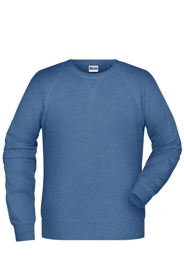 Herren Raglan Sweatshirt 8022, hell-denim-melange, Größe XL