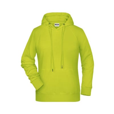 Damen Kapuzensweatshirt 8023, acid-gelb, Größe S