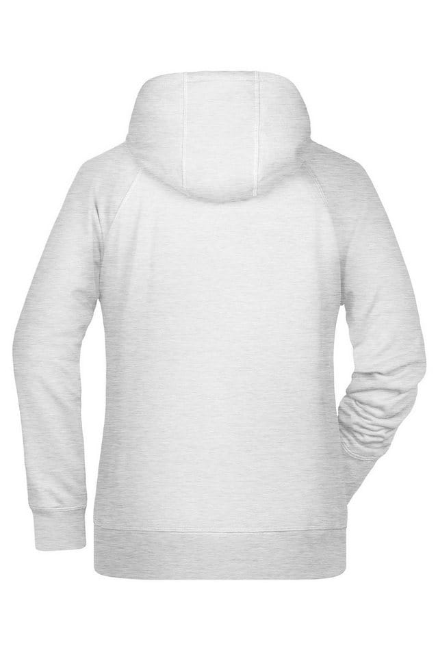 Damen Kapuzensweatshirt 8023, asch-grau, Größe XS
