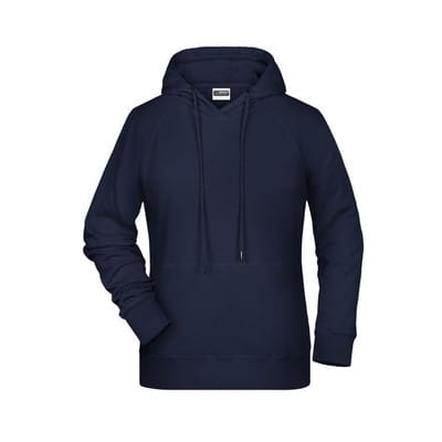 Damen Kapuzensweatshirt 8023, navy-blau, Größe L