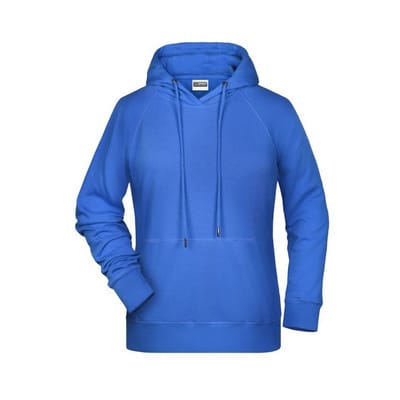 Damen Kapuzensweatshirt 8023, kobalt-blau, Größe S