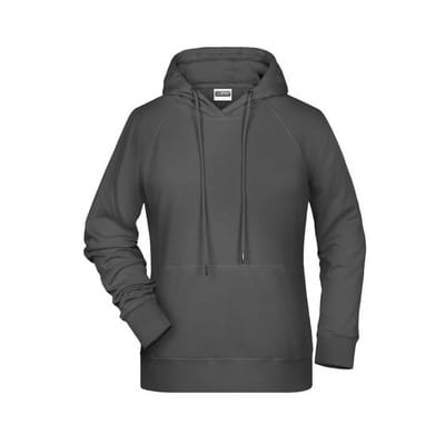 Damen Kapuzensweatshirt 8023, graphit, Größe 3XL