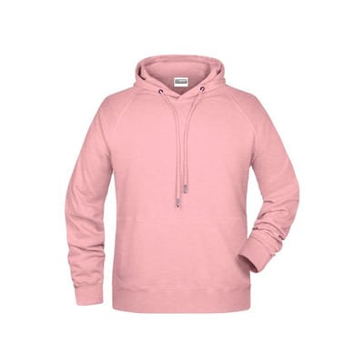 Herren Kapuzensweatshirt 8024, rosa-melange, Größe 4XL