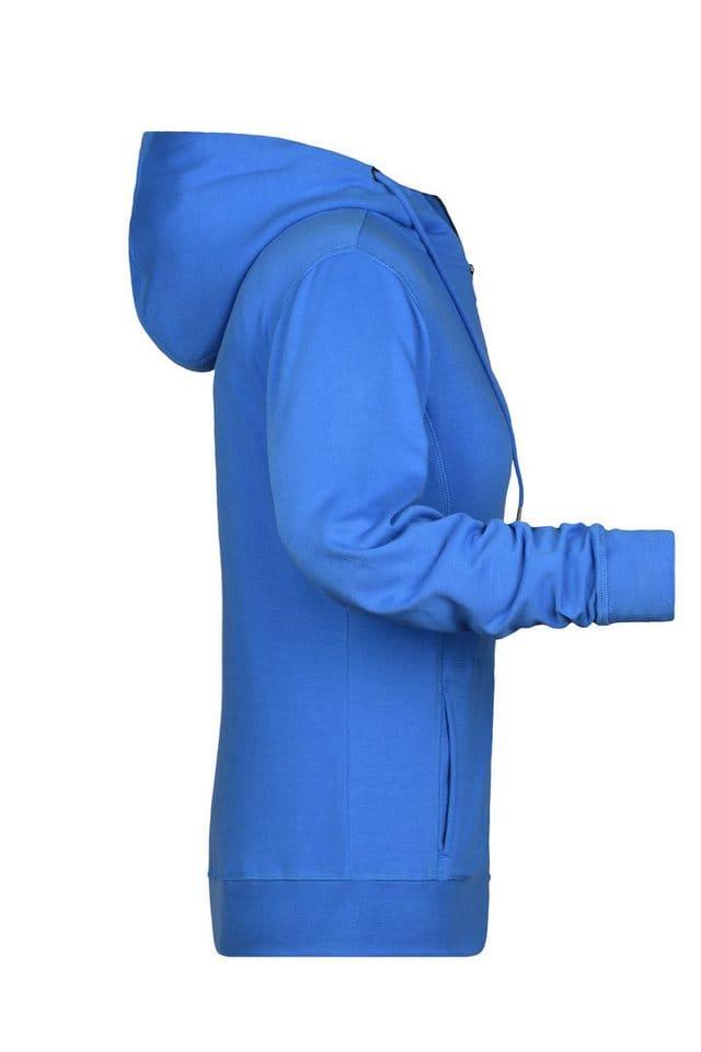 Damen Hoody Sweatjacke 8025, kobalt-blau, Größe XS