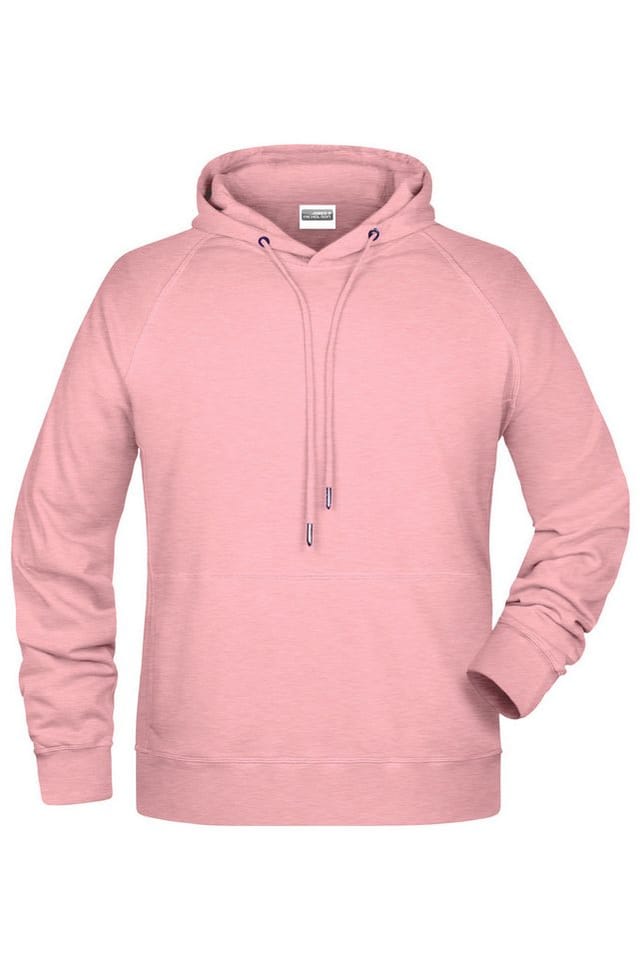 Herren Kapuzensweatshirt 8024, rosa-melange, Größe XL