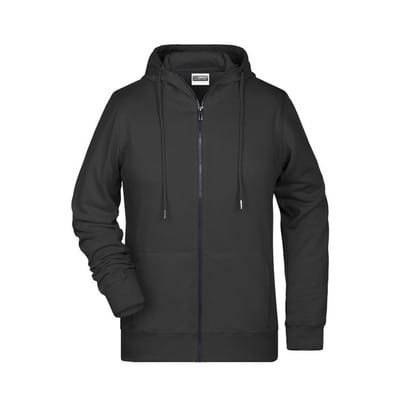 Damen Hoody Sweatjacke 8025, schwarz, Größe XS