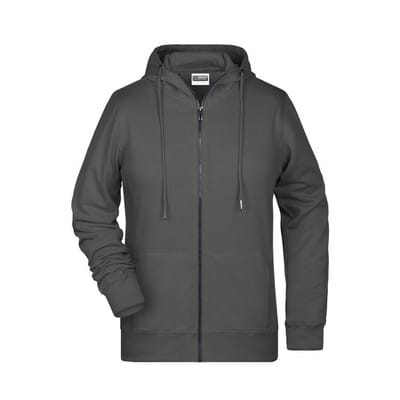 Damen Hoody Sweatjacke 8025, graphit, Größe XXL