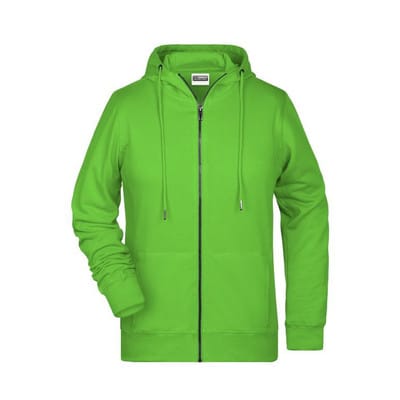 Damen Hoody Sweatjacke 8025, lime-grün, Größe S