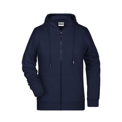 Damen Hoody Sweatjacke 8025, navy-blau, Größe 3XL