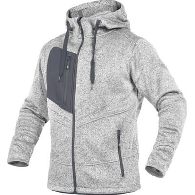 Strickjacke weiß-meliert, Größe 4XL