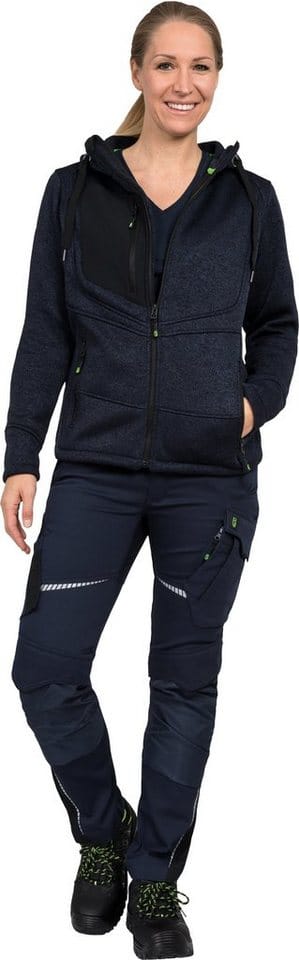 Strickjacke marine-meliert, Größe XS