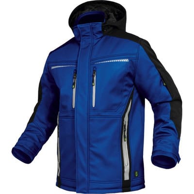 Winter-Softshelljacke-Flex-Line Königsblau/Schwarz-Weiß, Größe XS