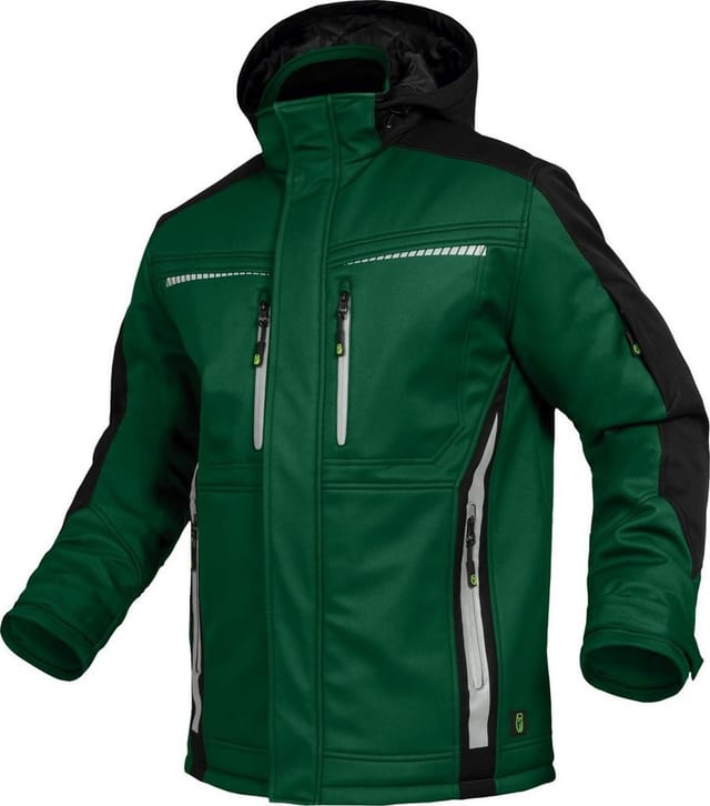 Winter-Softshelljacke-Flex-Line Grün/Schwarz-Weiß, Größe XS