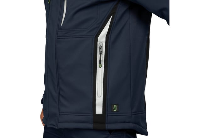 Winter-Softshelljacke-Flex-Line Marine/Schwarz-Weiß, Größe 3XL