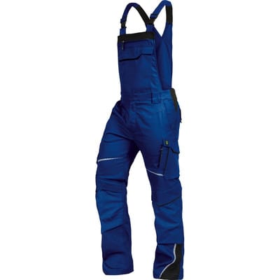 Latzhose-Flex-Line Kornblau/Schwarz-Weiß, Größe 106