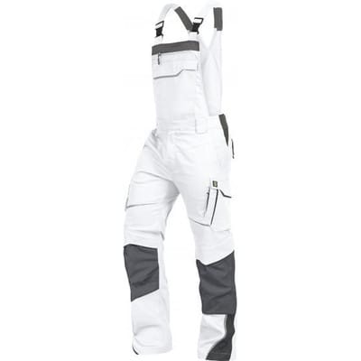 Latzhose-Flex-Line Weiß/Grau, Größe 30