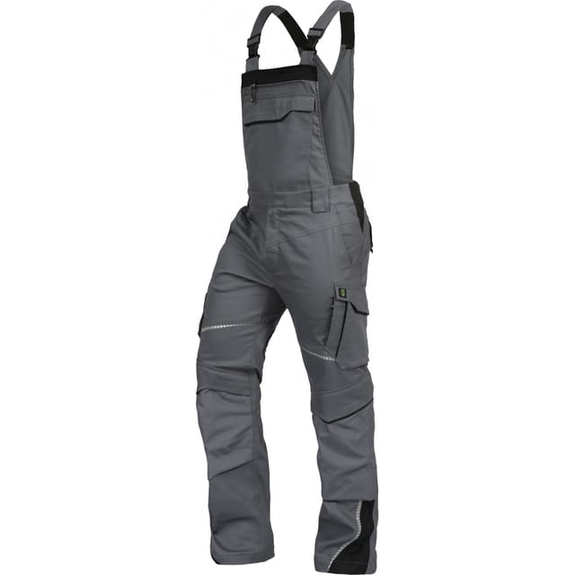 Latzhose-Flex-Line Grau/Schwarz, Größe 46