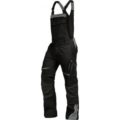 Latzhose-Flex-Line Schwarz/Grau, Größe 24